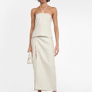 SIR the label Cream Strapless Top